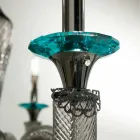 Lustre Classique 18 Lumières en Verre et Cristaux Artisanal - Magrena Viadurini