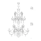 Lustre Classique 36 Lumières en Verre de Venise Fabriqué en Italie - Florentine Viadurini