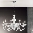 Lustre en verre fait main italien de luxe 8 lumières - Mindful Viadurini
