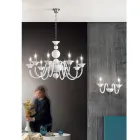 Lustre en verre fait main italien de luxe 8 lumières - Mindful Viadurini