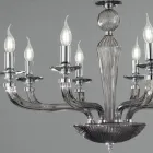 Lustre Rigaton en verre et métal fait main classique à 8 lumières - Fievole Viadurini