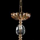 lustre classique en cristal et en verre 3 lumières Belle, made in Italy Viadurini