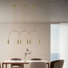 Lustre à 2 lumières en différentes finitions fabriqué en Italie - Lady Viadurini