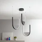 Lustre à 3 LEDs avec Insert Amovible en Verre Granulé - Catalpa Viadurini