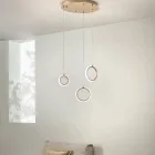 Lustre à 3 lumières DEL en métal peint et verre en option - Cèdre Viadurini