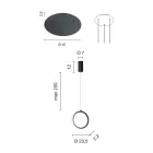 Lustre à 3 lumières DEL en métal peint et verre en option - Cèdre Viadurini