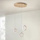 Lustre à 3 lumières DEL en métal peint et verre en option - Cèdre Viadurini