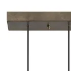 Lustre à 5 lumières en fer et verre fabriqué en Italie - Nuageux Viadurini