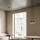 Lustre à 6 lumières en fer et verre fabriqué en Italie - Nuageux Viadurini