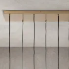 Lustre à 6 lumières en verre soufflé en forme de sphère fabriqué en Italie - Prilla Viadurini