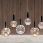 Lustre en verre soufflé à 6 lumières avec décoration en ballon - Fée Viadurini