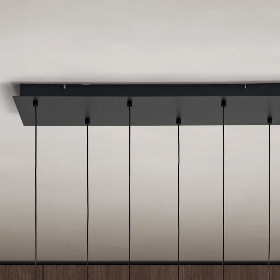 Lustre en verre soufflé à 6 lumières avec décoration en ballon - Fée Viadurini