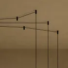 Lustre avec cylindres en verre cannelé fabriqué en Italie - Oris Viadurini