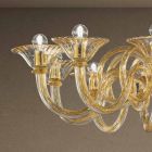 Lustre en verre vénitien fait main à 12 lumières fabriqué en Italie - Margherita Viadurini