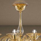 Lustre en verre vénitien fait main à 12 lumières fabriqué en Italie - Margherita Viadurini