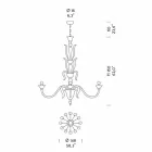 Lustre en verre de Venise à 12 lumières fait à la main en Italie - Agustina Viadurini