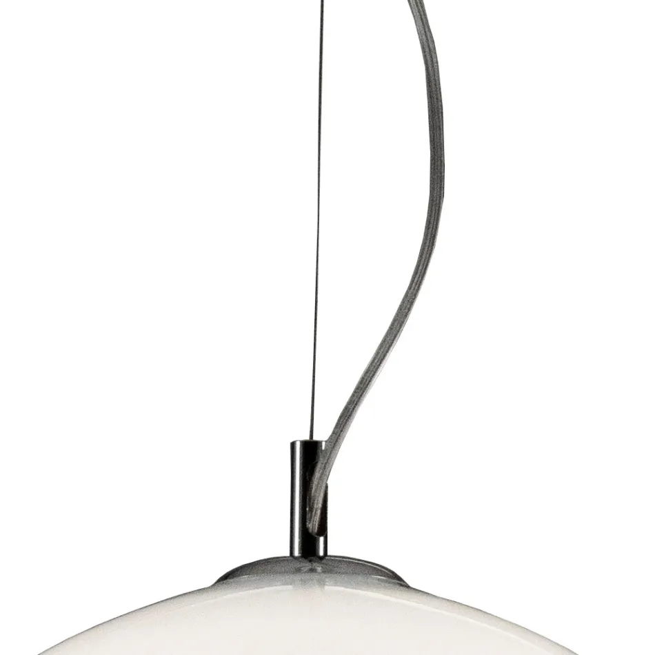 Lustre décentralisé avec petites et grandes lampes en verre, fabriqué en Italie - Elisia Viadurini