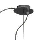 Lustre décentralisé avec petites et grandes lampes en verre, fabriqué en Italie - Elisia Viadurini
