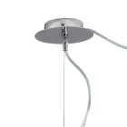 Lustre décentralisé à deux lumières en verre soufflé artisanal fabriqué en Italie - Soffio Viadurini