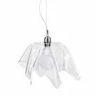 Lustre design transparent drapée Daphne fait en Italie Viadurini