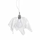 Lustre design transparent drapée Daphne fait en Italie Viadurini