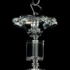 lustre design 6 lumières en verre et cristallo Ivy, fabriqué en Italie Viadurini