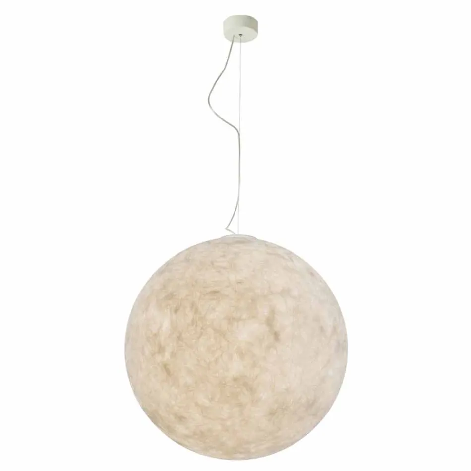 Lustre design moderne In-es.artdesign Lune blanche en nébulite Viadurini