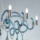 Lustre à 9 lumières fait main en verre vénitien fabriqué en Italie - Bernadette Viadurini