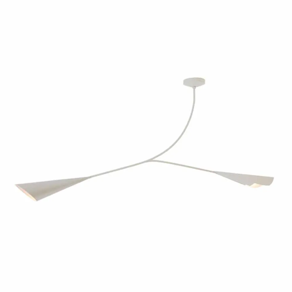 Lustre en acier peint blanc fait à la main Made in Italy - Elica Viadurini