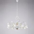 Lustre en fer laqué ivoire, fabriqué en Italie, pour la décoration intérieure - Marrakech Viadurini
