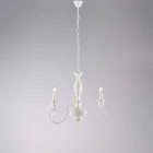 Lustre en bois et fer laqué de fabrication italienne pour la décoration intérieure - Toscane Viadurini