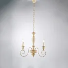Lustre en bois et fer laqué de fabrication italienne pour la décoration intérieure - Toscane Viadurini
