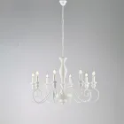 Lustre en bois et fer laqué de fabrication italienne pour la décoration intérieure - Toscane Viadurini