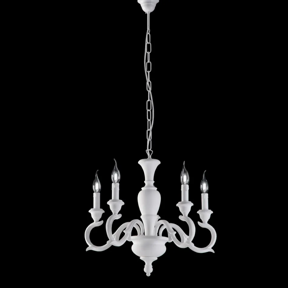 Lustre en bois fabriqué en Italie pour la décoration intérieure - Florence Viadurini