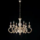 Lustre en bois fabriqué en Italie pour la décoration intérieure - Florence Viadurini