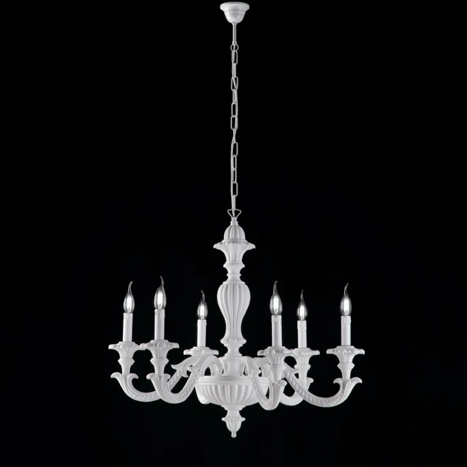 Lustre en bois fabriqué en Italie pour la décoration intérieure - Milan Viadurini