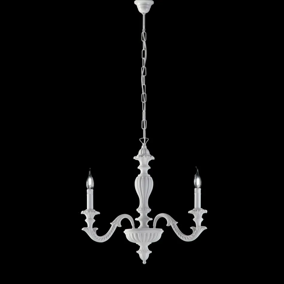 Lustre en bois fabriqué en Italie pour la décoration intérieure - Milan Viadurini