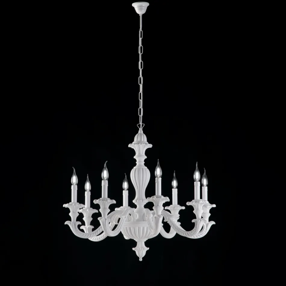 Lustre en bois fabriqué en Italie pour la décoration intérieure - Milan Viadurini