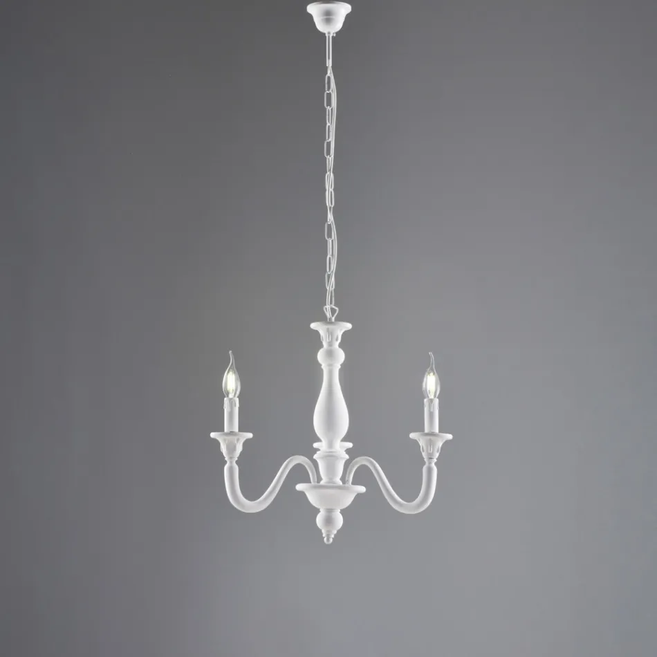 Lustre en bois fabriqué en Italie pour la décoration intérieure - Sienne Viadurini