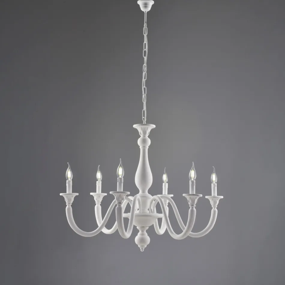 Lustre en bois fabriqué en Italie pour la décoration intérieure - Sienne Viadurini