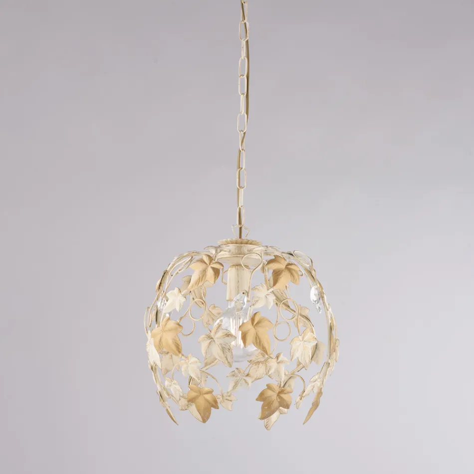 Lustre en métal avec pendentifs en cristal pour intérieurs élégants – Orchidea Viadurini