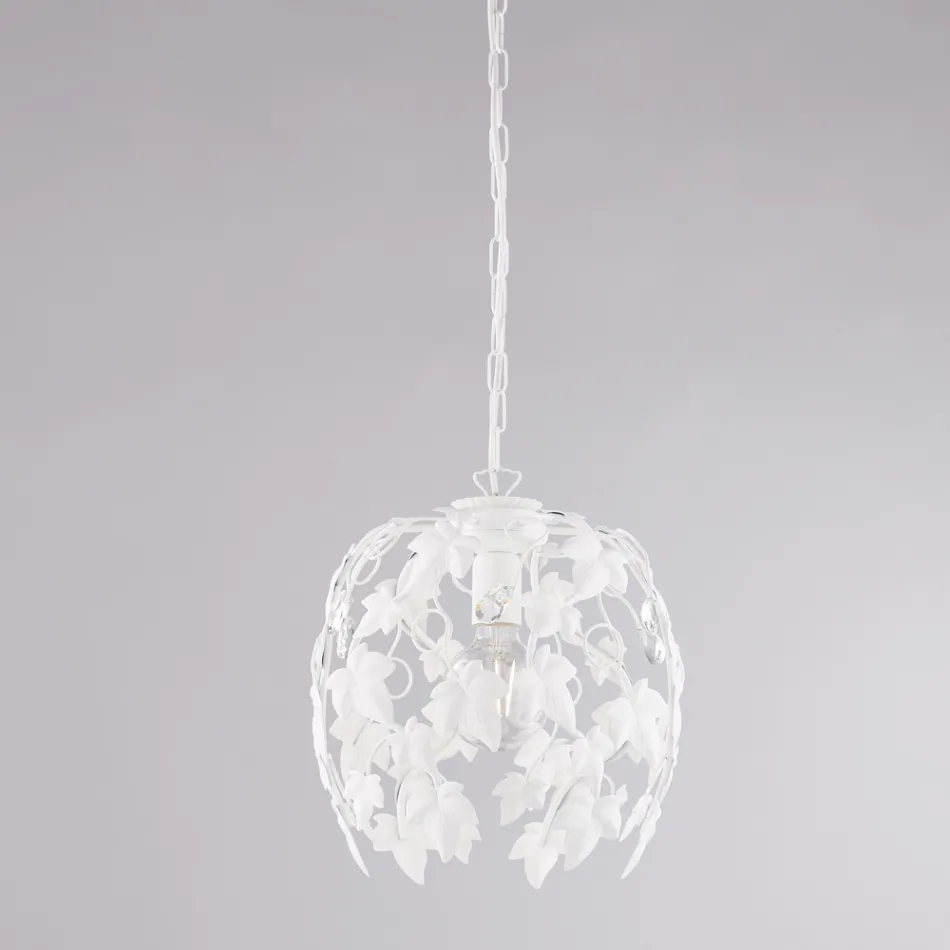 Lustre en métal avec pendentifs en cristal pour intérieurs élégants – Orchidea Viadurini