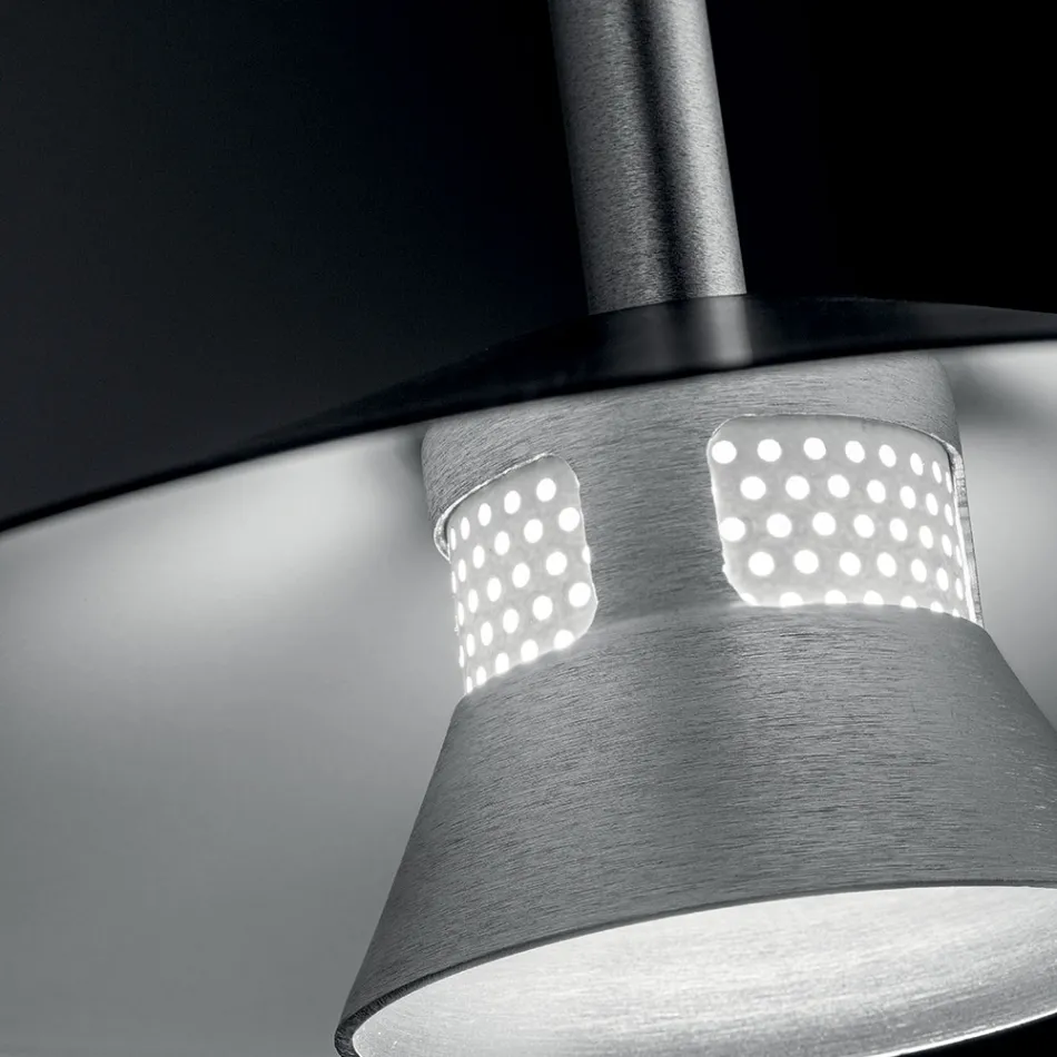 Lustre en métal avec différentes finitions, fabriqué en Italie - Mira Viadurini