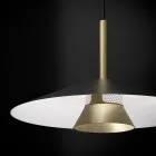 Lustre en métal avec différentes finitions, fabriqué en Italie - Mira Viadurini