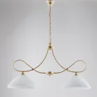 Éclisse : Un lustre en métal et céramique blanche pour des intérieurs élégants. Viadurini