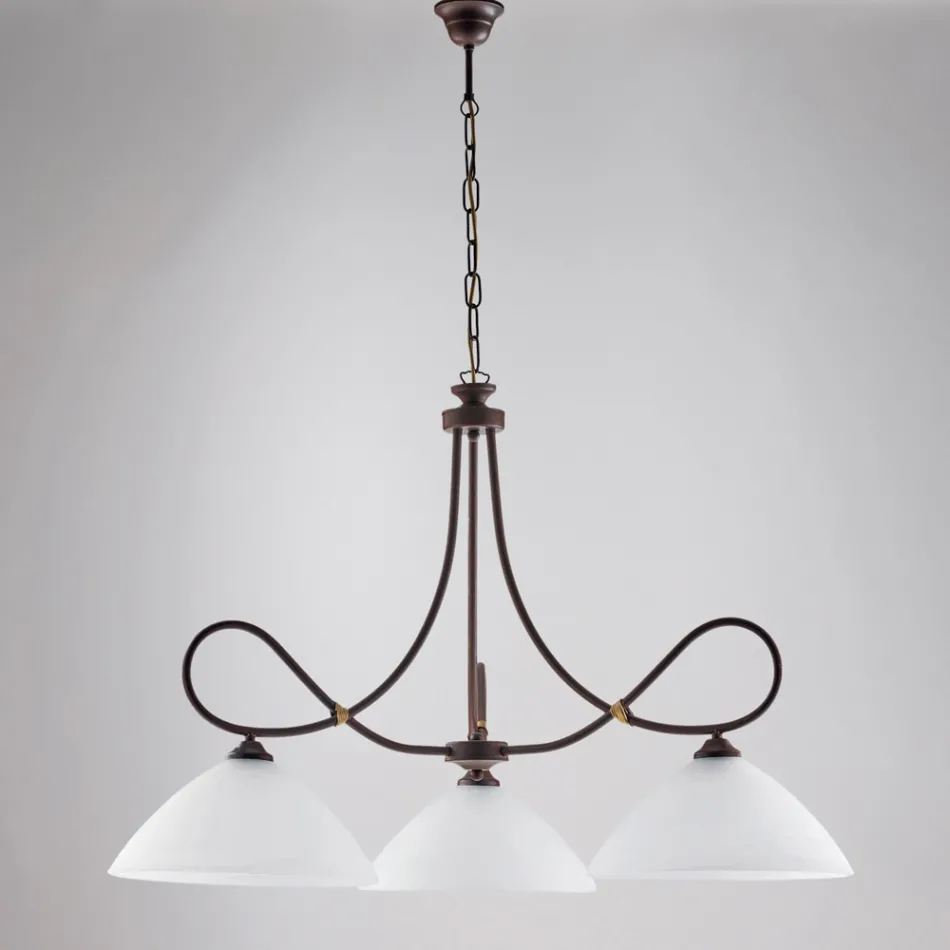 Un lustre en métal et céramique blanche pour sublimer votre intérieur – Eclipse Viadurini