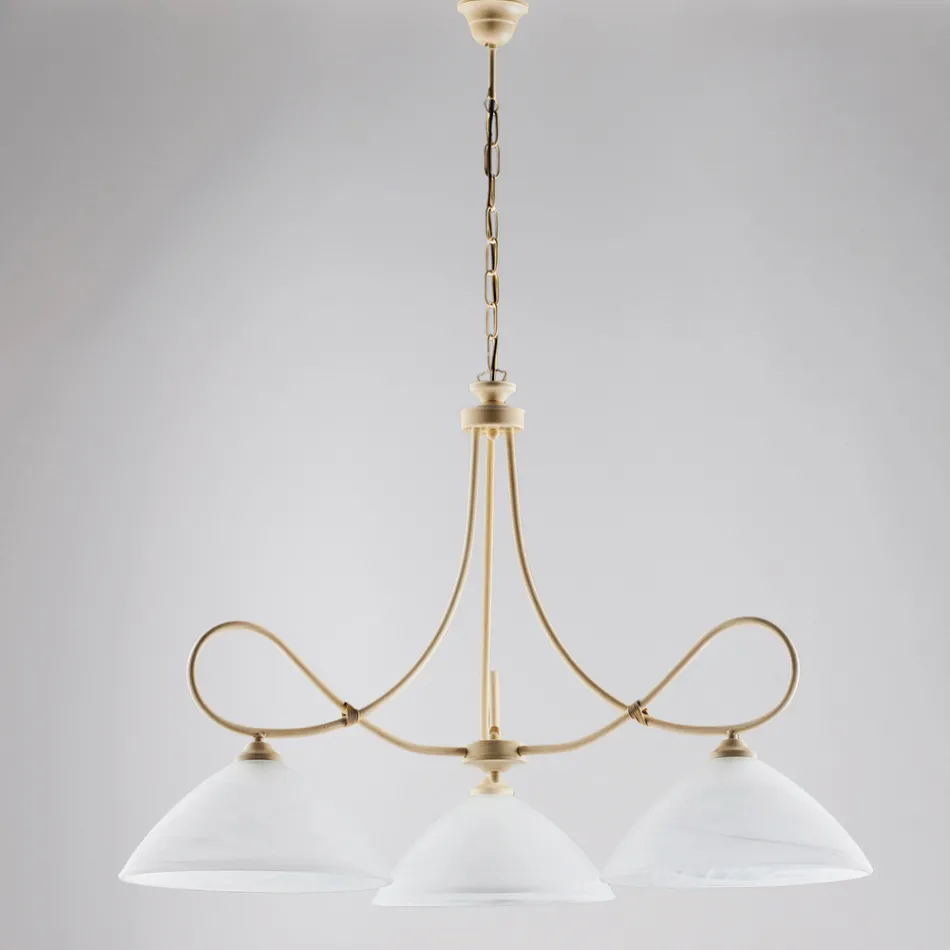 Un lustre en métal et céramique blanche pour sublimer votre intérieur – Eclipse Viadurini