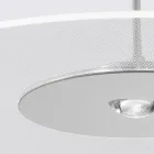 Lustre en métal avec diffuseur en plexiglas à micro-points - Nora Viadurini