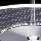 Lustre en métal avec diffuseur en plexiglas à micro-points - Nora Viadurini