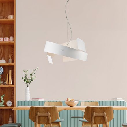 Astéroïde : Un lustre en métal noir et en verre pour les espaces modernes. Viadurini